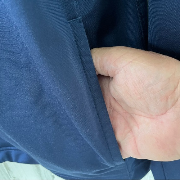 Nike Women’s Blue Full Zip Track Jacket Size Large 100% Polyester In Blue/White - Picture 6 of 8